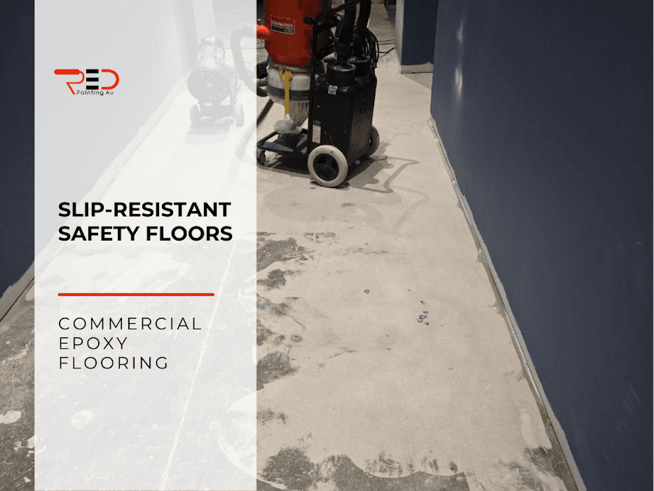 Red painting Au | house Painting | Commercial Painting | Concrete Epoxy — photo 1